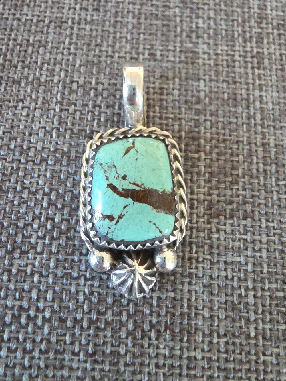 Gorgeous NWOT Native American Navajo Mine #8 Turquoise Pendant 🩵🎁🤎